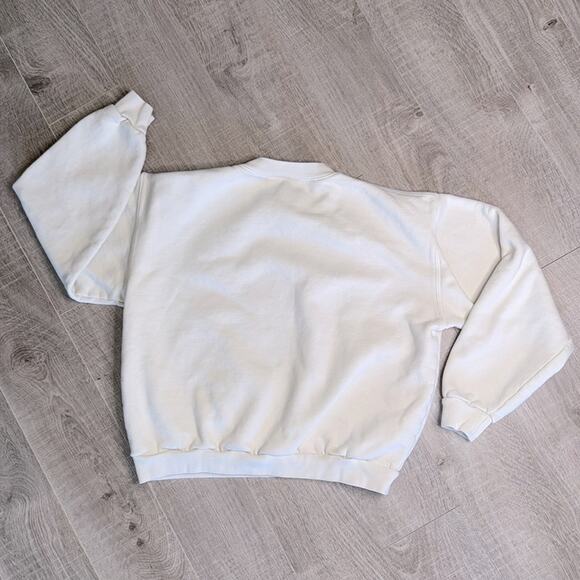 CHERRY LOS ANGELES x 818 TEQUILA Cream Crewneck Sweatshirt with Teal Print - Picture 10 of 11